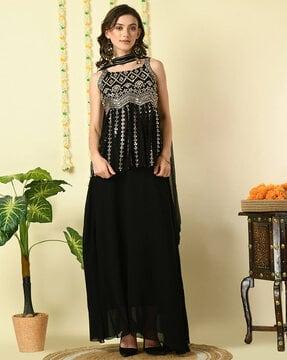 women embellished a-line kurta set