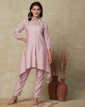 women embellished a-line kurta set