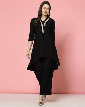 women embellished a-line kurta set