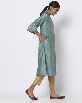 women embellished a-line kurta suit set