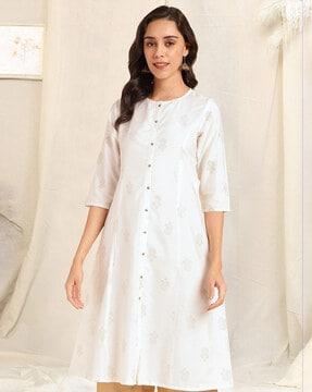 women embellished a-line kurta