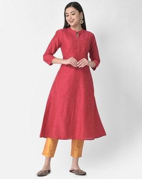 women embellished a-line kurta