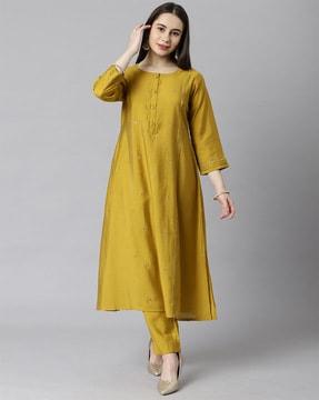 women embellished a-line kurta