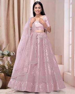 women embellished a-line lehenga choli set