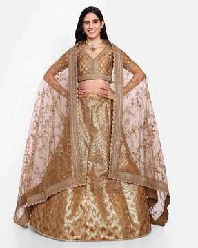 women embellished a-line lehenga choli set