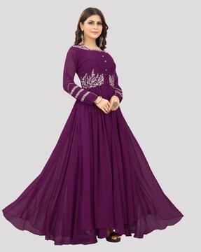 women embellished anarkali kurta set