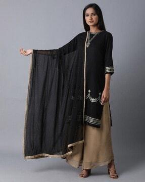 women embellished chiffon dupatta