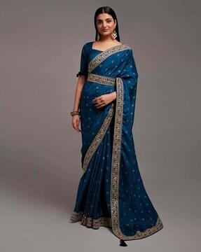 women embellished chiffon saree