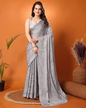 women embellished chiffon saree