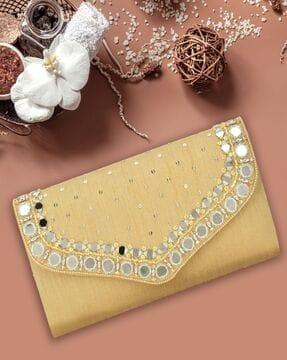 women embellished envelope clutch