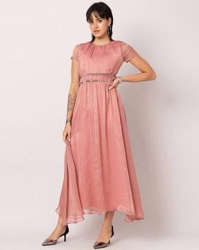 women embellished fit & flare dress