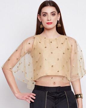 women embellished fitted top