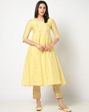 women embellished flared kurta