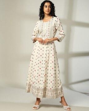 women embellished flared kurta