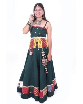 women embellished flared lehenga choli set
