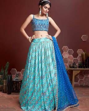 women embellished flared lehenga choli set