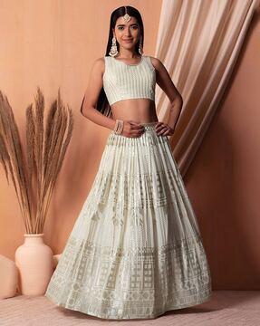 women embellished flared lehenga choli set