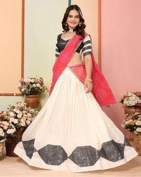 women embellished flared lehenga choli set