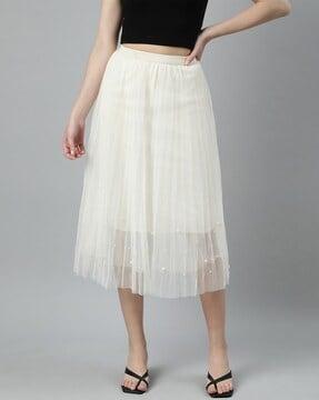 women embellished flared skirt