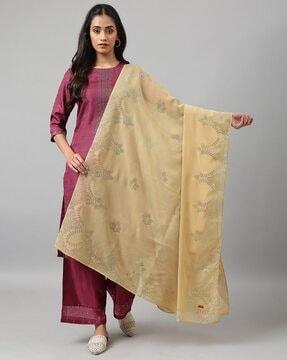 women embellished georgette dupatta