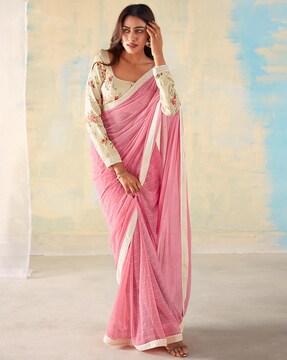 women embellished georgette saree