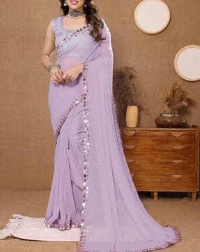 women embellished georgette saree