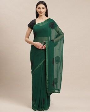 women embellished georgette saree