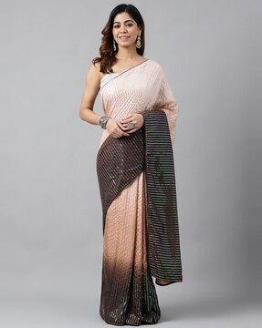 women embellished georgette saree