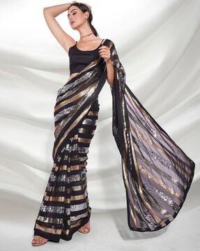 women embellished georgette saree