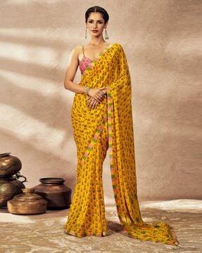 women embellished georgette saree