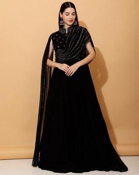 women embellished gown dress