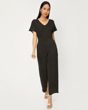 women embellished jumpsuit with back tie-up
