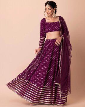 women embellished lehenga choli set with dupatta