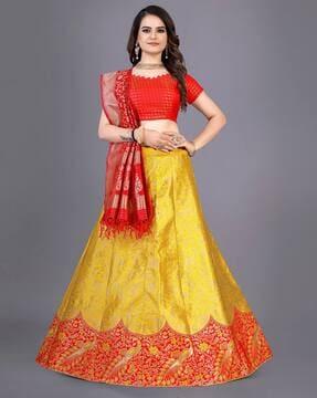 women embellished lehenga choli set with dupatta