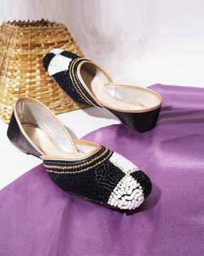 women embellished mules with synthetic upper