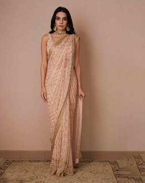 women embellished net saree