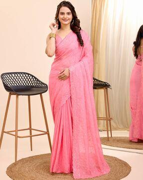 women embellished organza saree