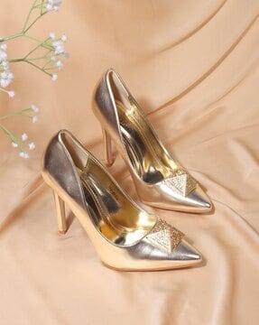 women embellished pointed-toe stilettos