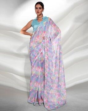 women embellished saree with contrast border