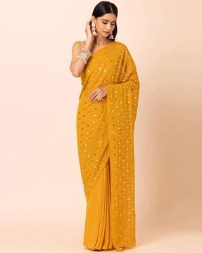 women embellished saree