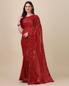 women embellished saree