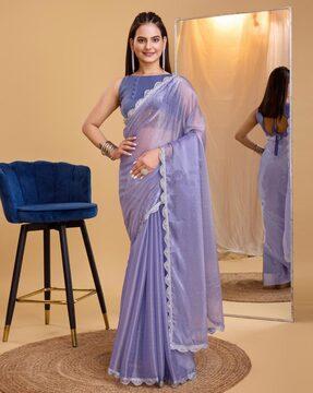 women embellished silk saree