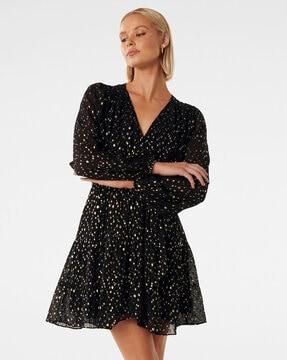 women embellished skater dress