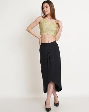 women embellished skirt-suit set