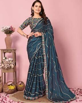 women embellished soft rangoli silk saree