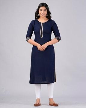 women embellished straight kurta