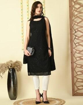 women embellished straight kurta