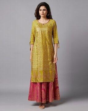 women embellished straight kurta