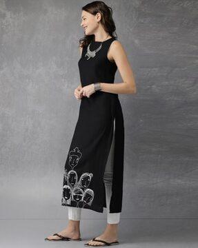 women embellished straight kurta