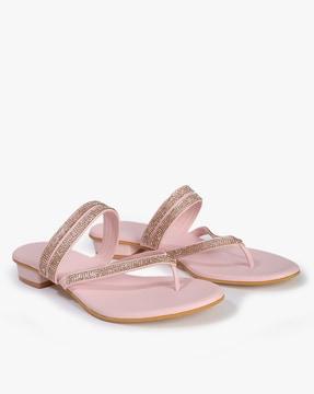 women embellished thong-strap sandals